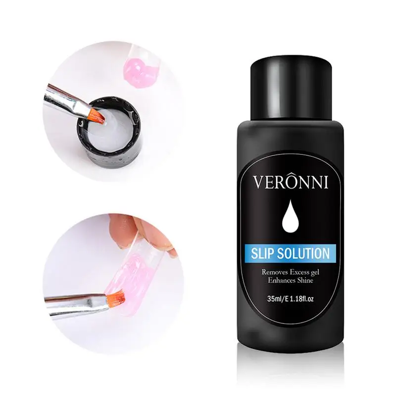 35ml Poly UV Nail Gel Liquid Slip Solution Quick Builder Nail Gel Nail Permanent Clear Acrylic Liquid Nail Art Extension Gel