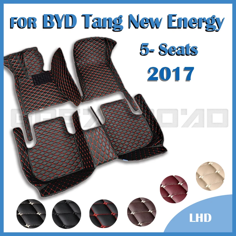 

Car Floor Mats For BYD Tang New Energy Five Seats 2017 Custom Auto Foot Pads Automobile Carpet Cover Interior Accessories