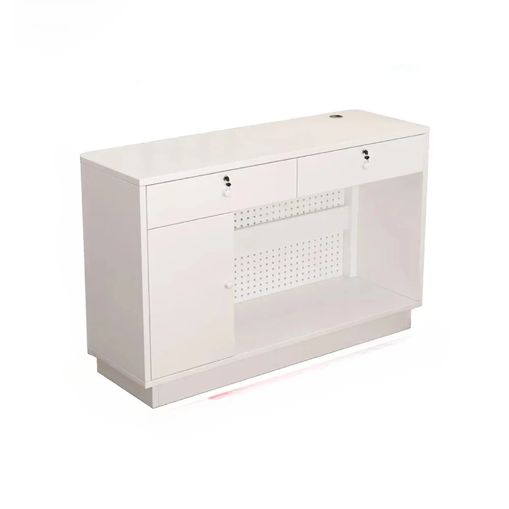 Simple Design Reception Desks Storage Shaped Beauty Salon Front Desk Decorations Modern Design Mostrador Commercial Furniture
