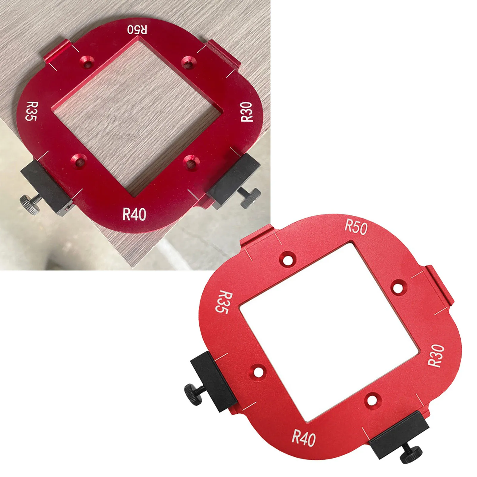 Corner Radius Template 4 in 1 Round for Positioning Bit Jig Router Trimming Machine Woodworking Router Round Corner Template