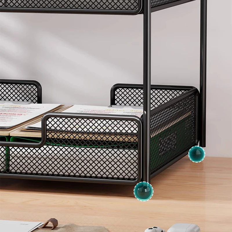 Desktop Organizer Office File Storage Shelf Multi-Layer A4 Metal Document Holder Iron Bookstand Home or Office Furniture FYMR