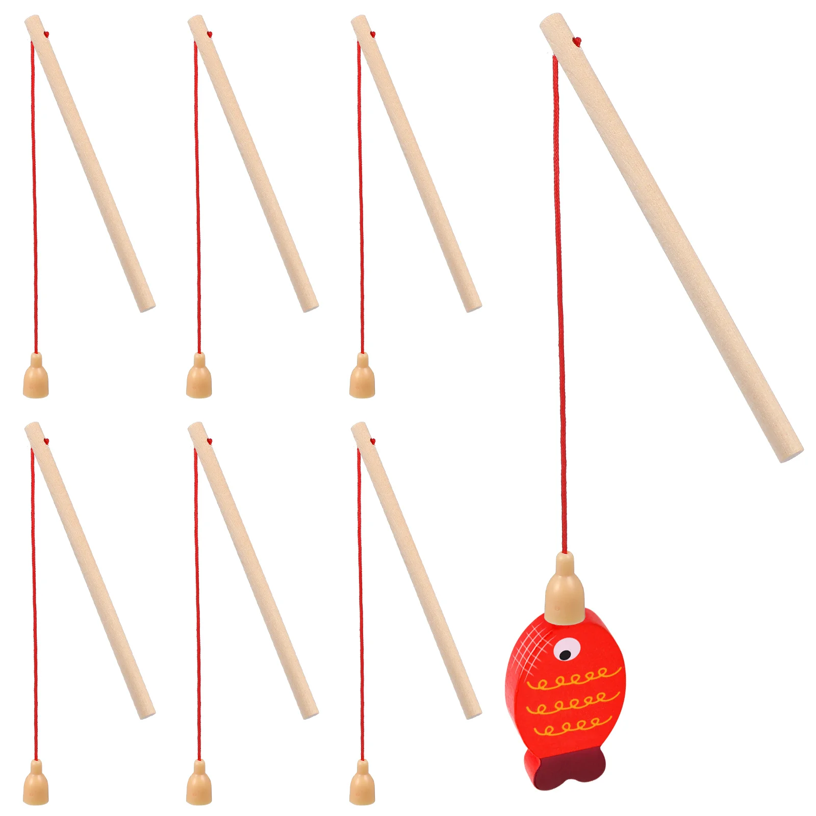 

Fishing Children's Toysic Gamefish Children's Toys Catching Rod Pole Poles Rods Kit Table Accessory S Wooden Replacement Funny