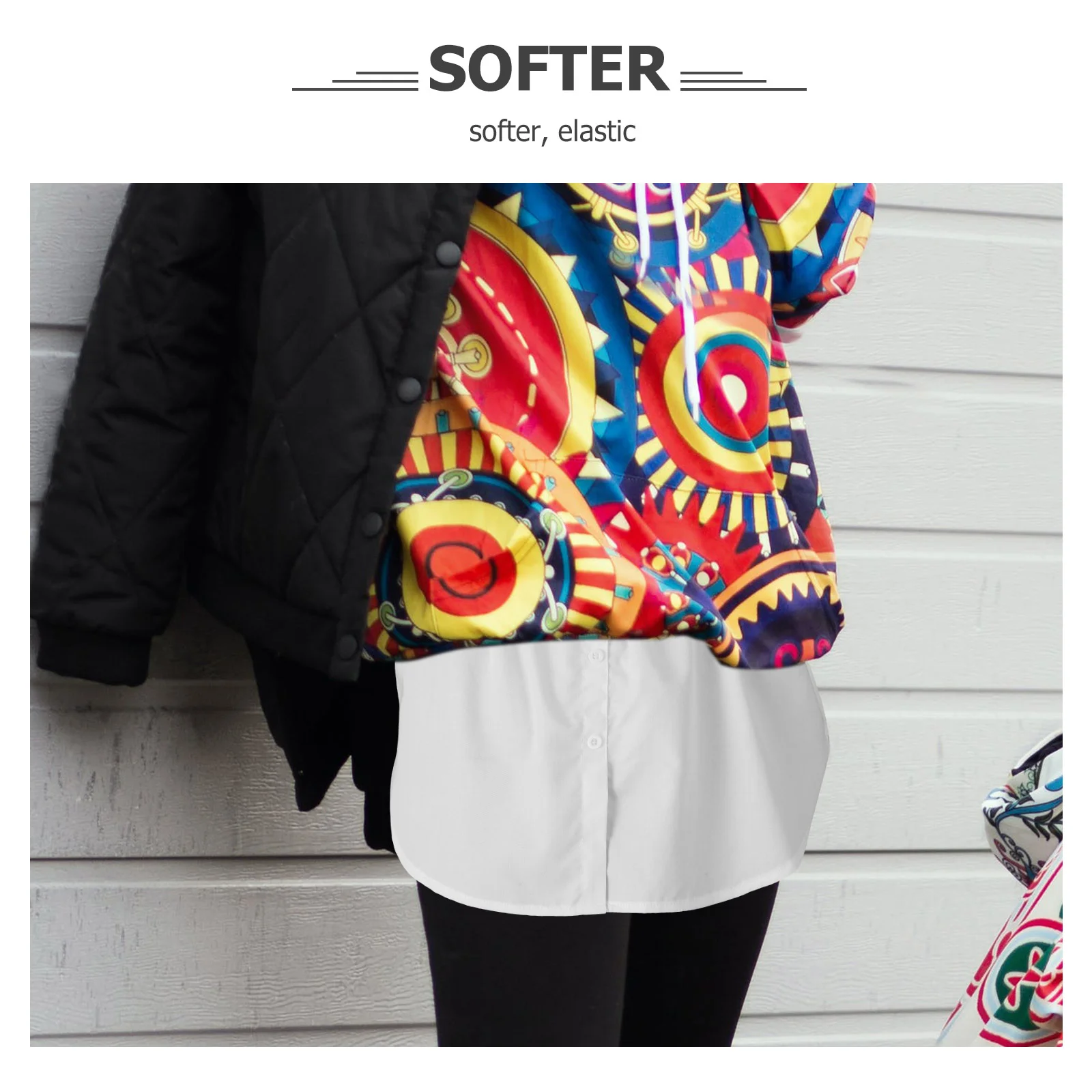Fake Hem Bottoming Dress Shirt Extender Skirt Lower Sweep Women Sweater Chiffon Ladies Half Length