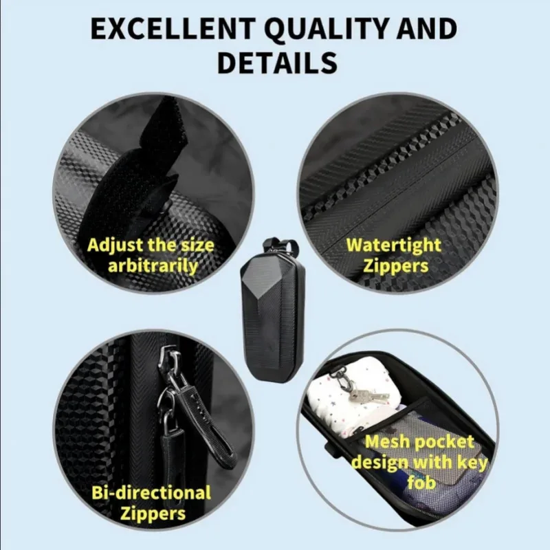 Electric Scooter Bag Storage Electric Bicycle Handlebar Bag Scooter Storage with Large Capacity Waterproof Front Handlebar B