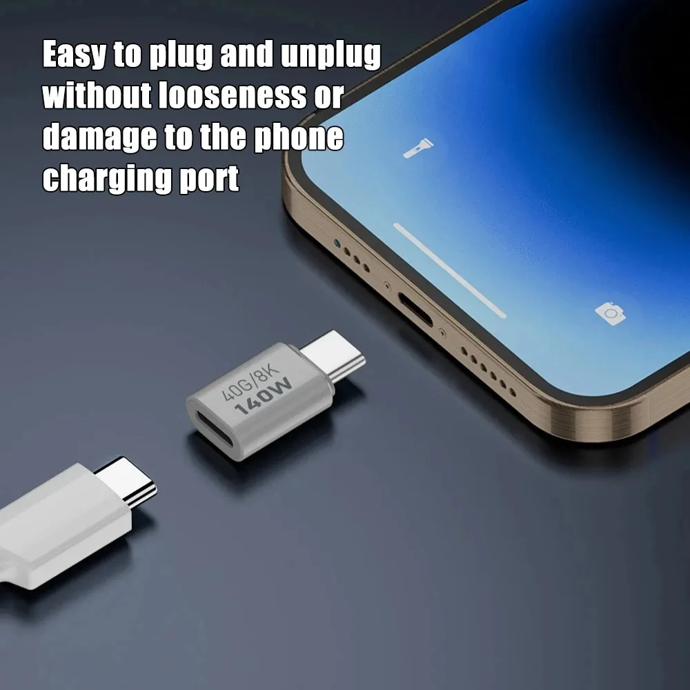 USB 4.0 PD 140W USB-C to USB-C 40Gbps 8K@60Hz OTG Fast Charging Adapter Converter For MacBook iPad Pro Samsung Xiaomi Data Sync