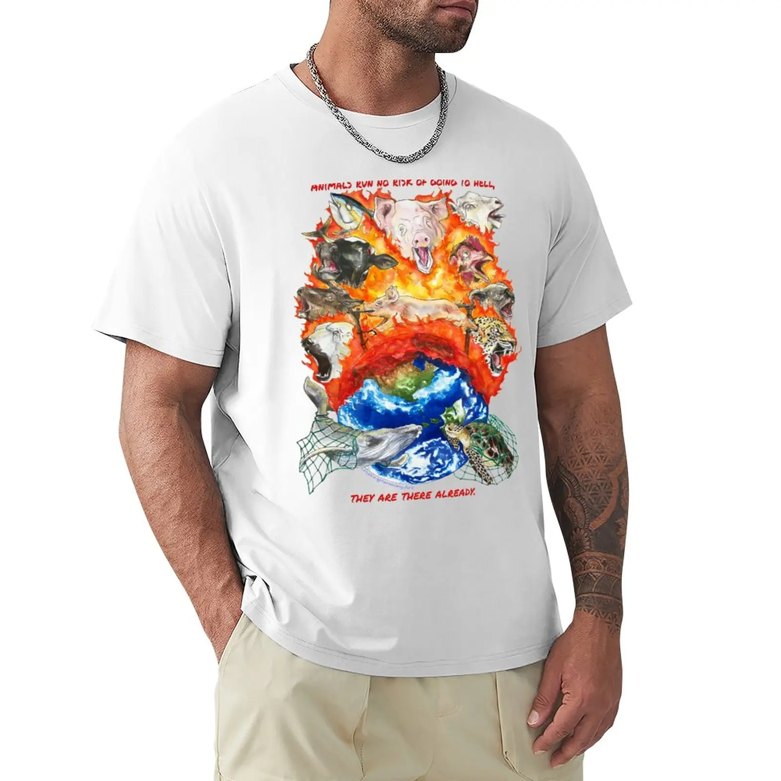 

Animal's hell T-Shirt quick-drying hippie clothes men workout shirt