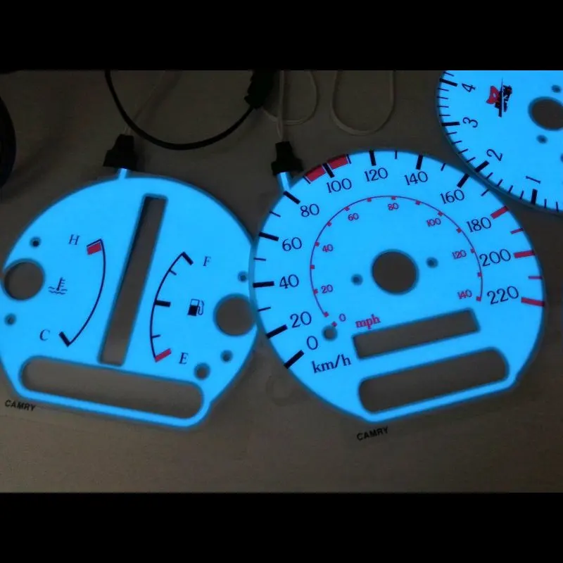 EL Glow Gauge for Toyot Camry Vienta 1998 2002 Blue Green Light car display screen
