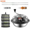 VEVOR Leaf Bowl Trimmer,19'' Trimmer Bowl,Manual Bud Trimmer w/Stainless-Steel Blades for Twisted Spin Cut,Clear Visibility Dome 1