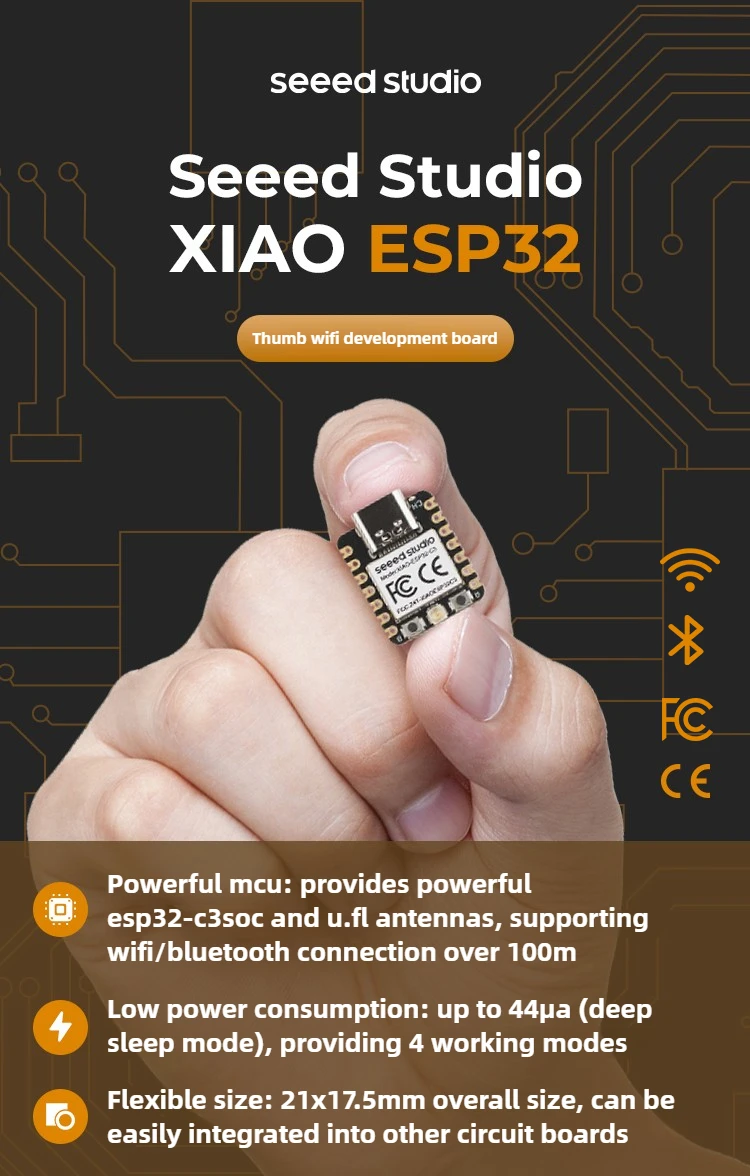 Original XIAO ESP32-C6 Mini Development Board Module 2.4GHz WiFi6 BlE 5.0 for Ar