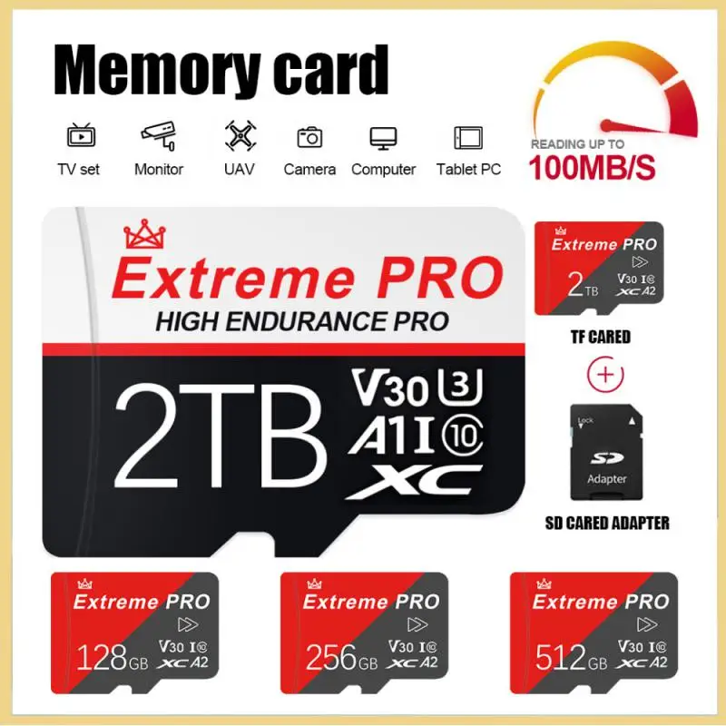 

2TB Original Memory Card 128GB 256GB 512GB 1TB SD Card Class 10 High Speed Micro Tarjeta Sd 1TB Flash Memory Card 128GB Carte Sd