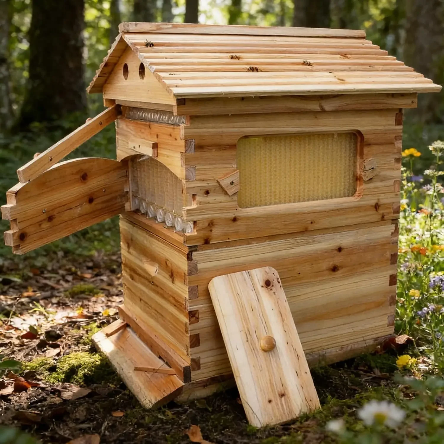 Flow Hive Beehive, Bee Hives Boxes Beekeeping Starter Kit, with 7 Brood ...
