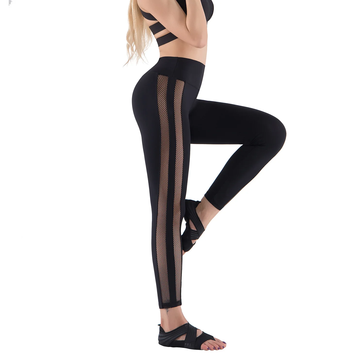 Sexy Women's High Waisted Yoga Pants Moisture Wicking Sports And Fitness Pants Slim Fit Breathable Dance Cycling Leggings