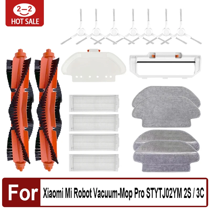 Escova Lateral Principal para Xiaomi Mijia mi Robot Filtro Hepa Parte Mop Mijia Pro Stytj02ym 2s 3c Conga 3490 Viomi v2 Pro v3 se