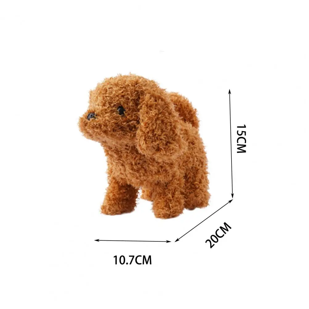 Simulation Electric Plush Puppy Doll Toy Barking Walking Cognitive Interactive Plush Toy for Baby Birthday Gift