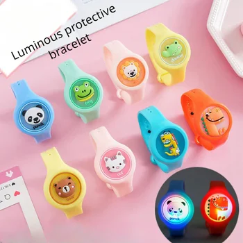 Mosquito Repellent Bracelet Cartoon Luminous Children's Watch Portable Flash Mosquito Repellent Button Anti Mosquito Watch