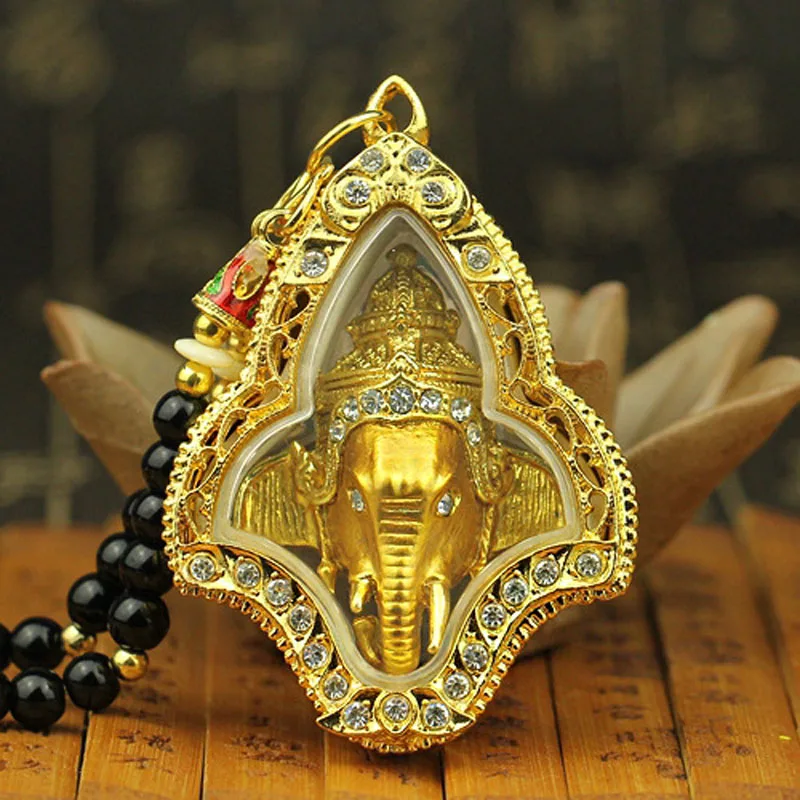 

Special Offer 2023 Thailand temple GANESH Elephant God of Wealth buddha Amulet Pendant Buddhism bring good luck attract wealth