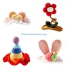 C5AF Baby Girl Hair Clips Clips Hairpins Hair Accessories Grooming for Festival Everyday Dress Up Hat-shaped/Animals