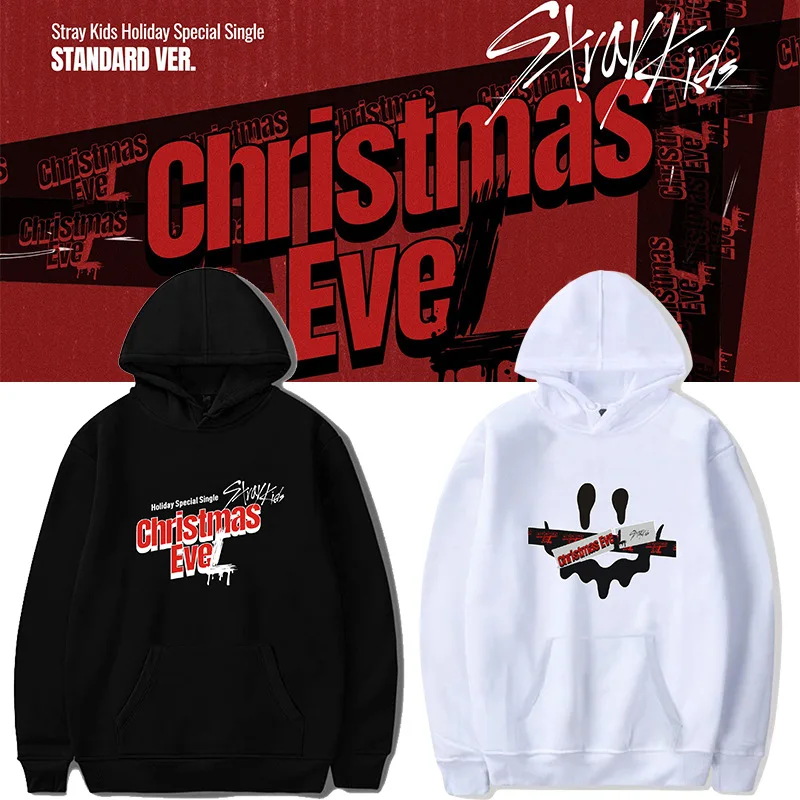 

Kpop Stray Kids Christmas EVEL Fan STAY Hoodie Sweater Sweatshirt Pullover Costume Winter Warm Coat Cotton Plus Size 2021 New