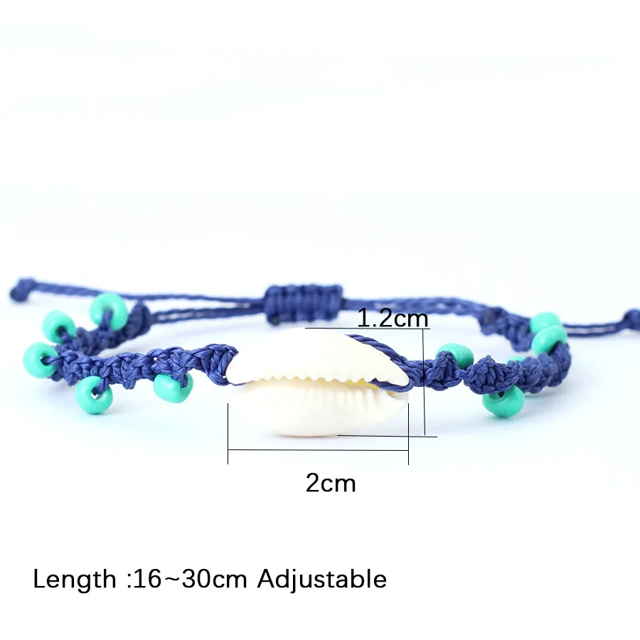 Blue Howlite Macrame Beach Bracelet Adjustable Unisex
