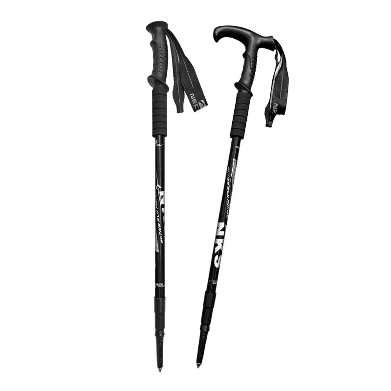 Aluminium Alloy Teleskopic Stick Hiking Poles Bast&atilde;o De Trekking Walking Stick Ultralight Absorber Walking Cane Alpenstock 1pc trekking pole