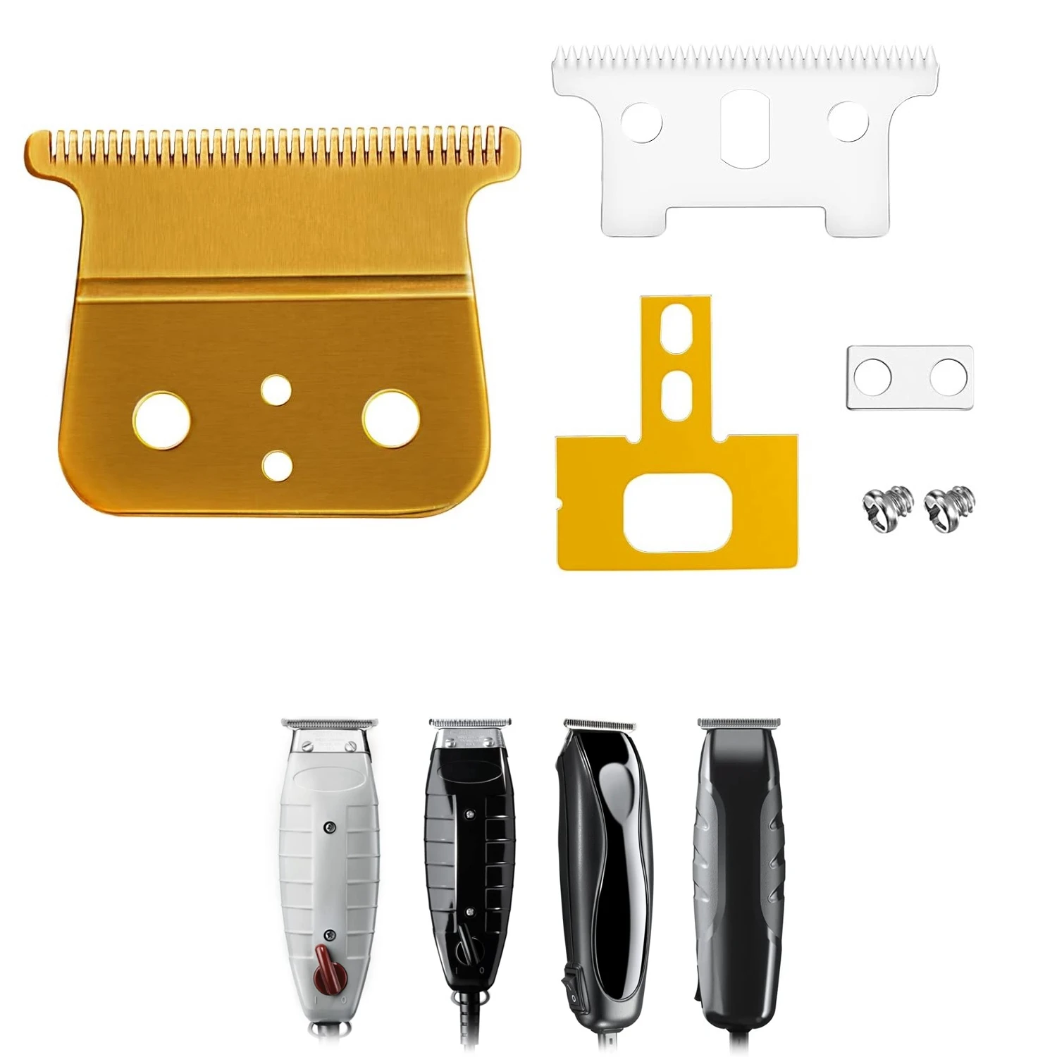 Barber Hair Clipper Blade Electric Shaver Blades Pro Replacement Blades Fits For Andis Trimmer T Outliner GO,GTO,GTX, SL, SLS Headliner, LS2,LS3 Ceramic&Carbon Steel