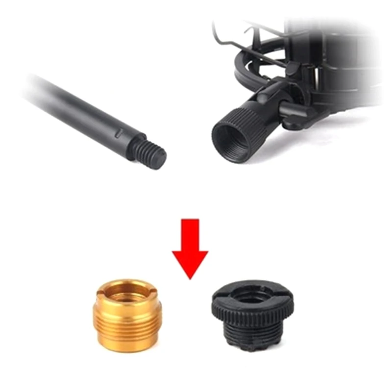 

10Pack Screws Designed for Mic Stand 3/8in Female to 5/8in Male Screw Adapters Solid Structure Screws Adapters Parts P9JD