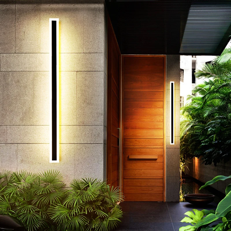 

Outdoor Waterproof Modern Garden Villa Led Long Sconce Corridor Porch Wall Light Street Lamp Lighting Decor