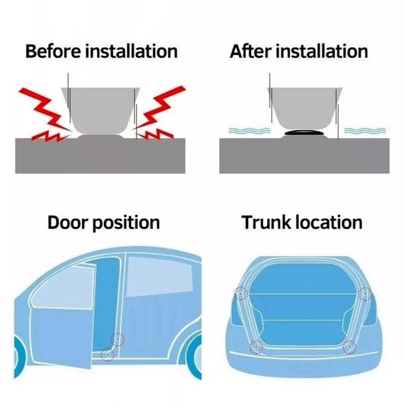 Car Anti-collision Silicone Pad Shock Absorption Buffer Sound Insulation  Mute Close The Door Cushion Auto Accessories - Styling Mouldings -  AliExpress