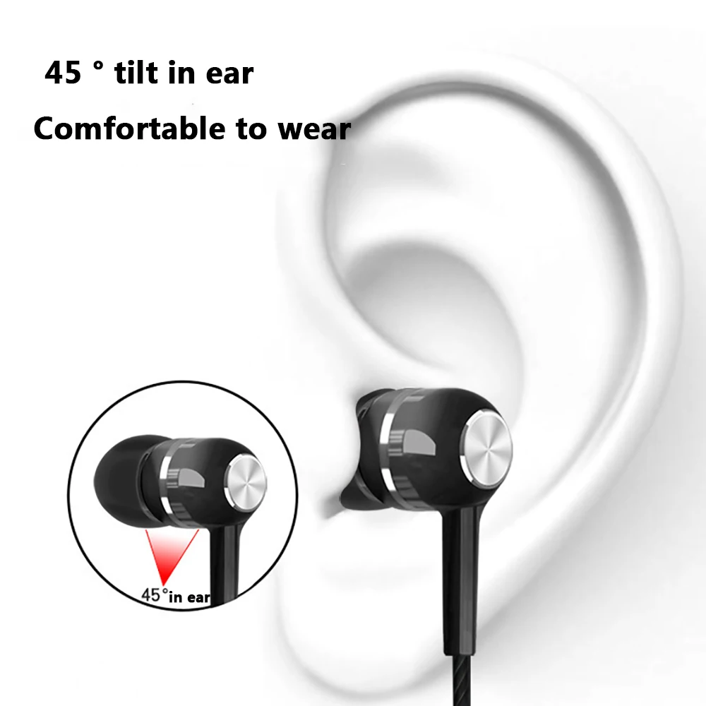 3.5mm Headphones Sports Wired Earphones HIFI Bass Wired Earbuds in-Ear Headset Game Subwoofer with Mic Handsfree Call for Xiaomi 4