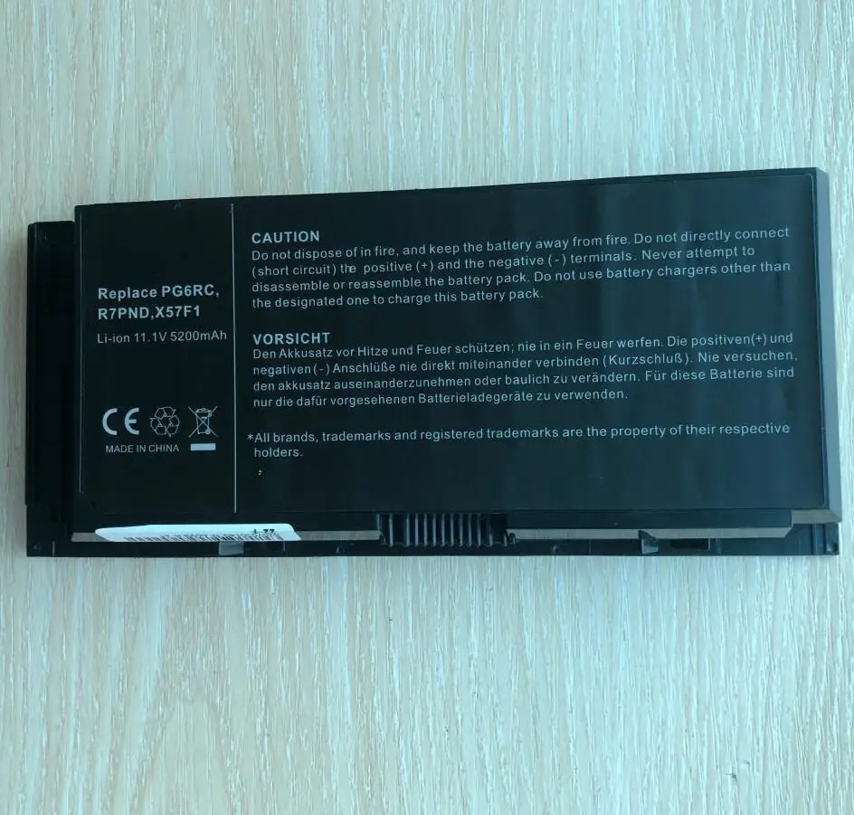 Bateria para Precisão Dell Fv993 M6600 M6700 M6800 M4800 M4600 M4700 Fj4w Pg6rc R7pnd Fv993 - Imagem 2