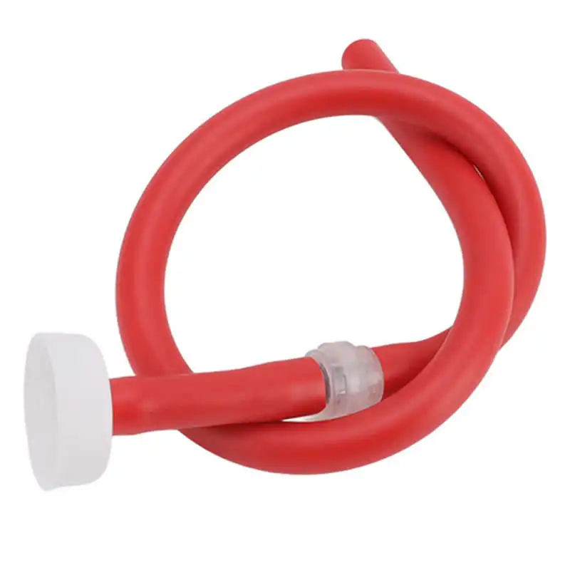 Enema Cleaning Tube Silicone Nozzle Anal Bowel Cleansing Enema Hose 50cm Red with Bottle Connector Cleaning Hose