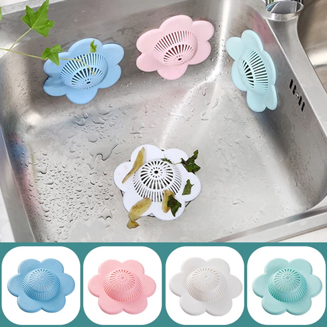 2pcs Silicone Sink Drain Stopper Hair Catcher For Kitchen & Bathroom