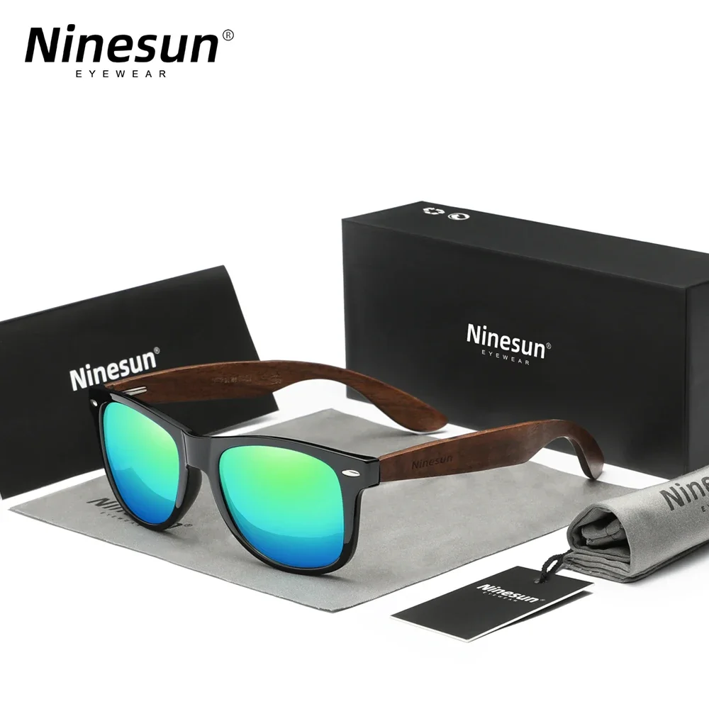 

Ninesun New Walnut Sunglasses Wood Polarized Men's Glasses Handmade Gifts UV400 Eye Protection Glasses Retro Driving Eyewear