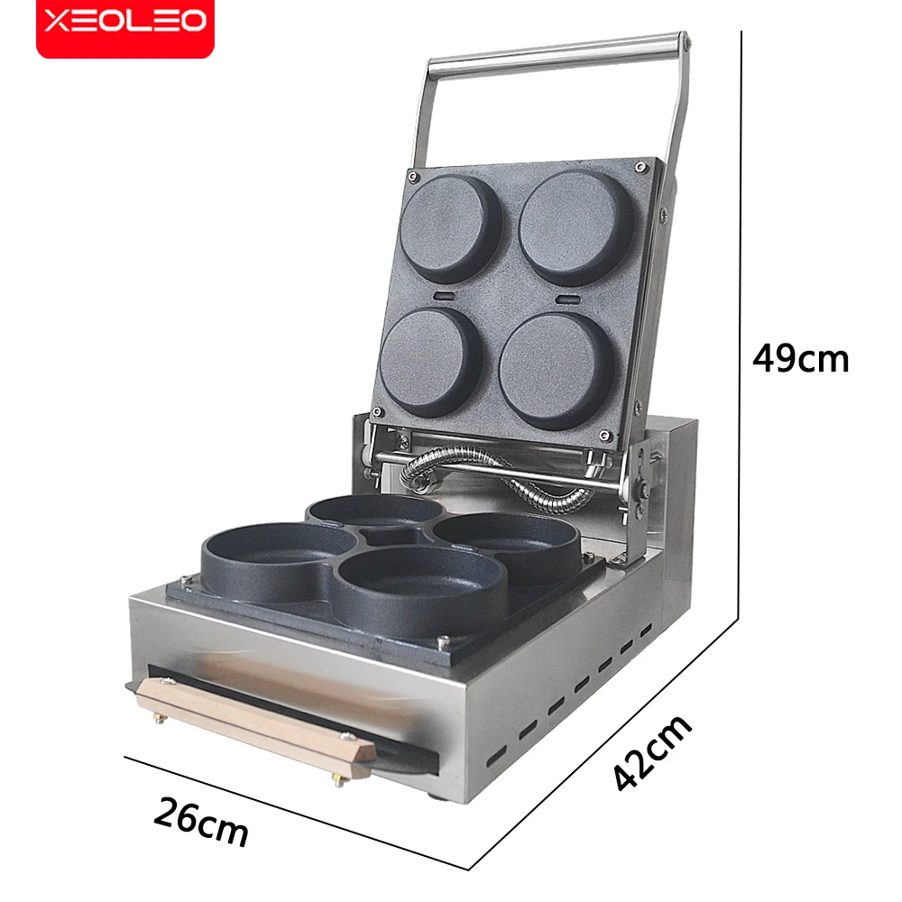 XEOLEO Commercial Pizza Maker 3000W Crepe Maker Pizza 4 Mini Machine Multifunctional Pancake Machine Non-stick