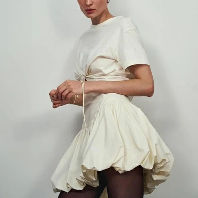 Falda Bud Y2K, ropa elegante para mujer, color sólido, cintura alta, línea A, minifalda, faldas de fiesta de noche de los años 2000, ropa de calle