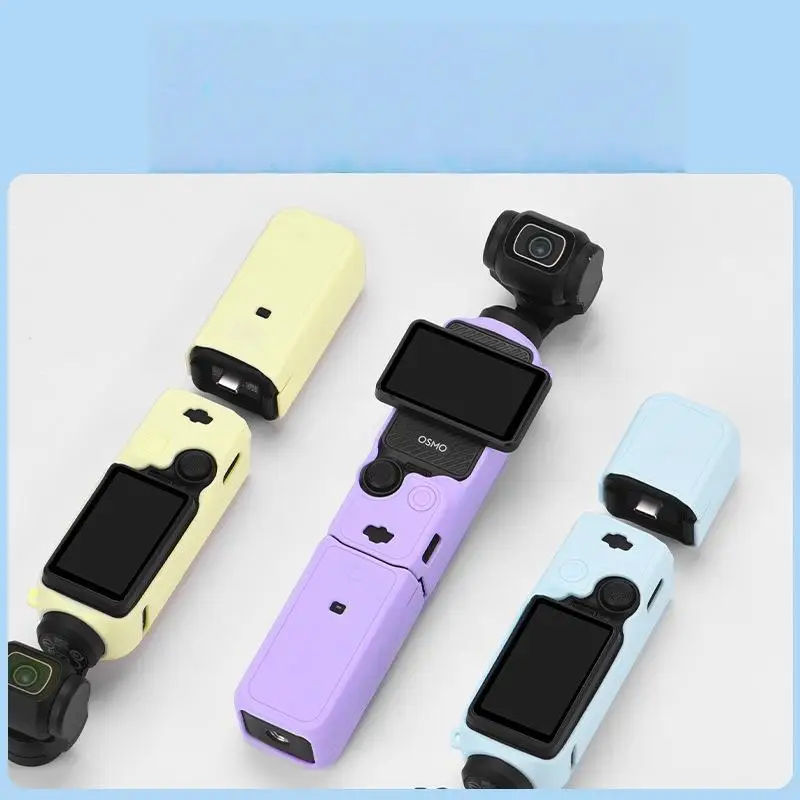 1 Set Anti-Scratch Handle Soft Sleeve Skin Lens Cap Silicone Cover For DJI Pocket 3 Protective Case DIY Accessories