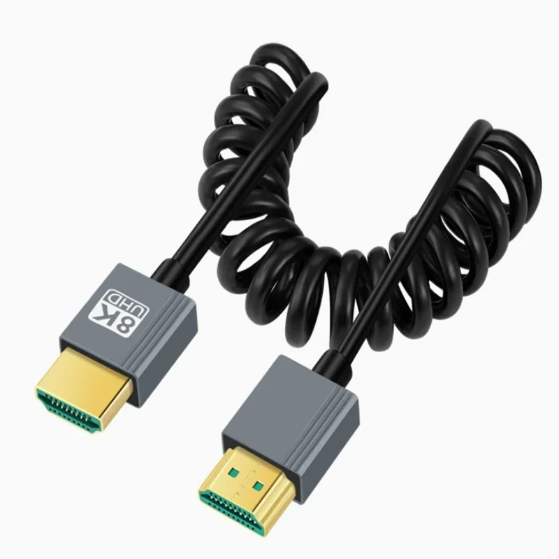 8K Ultra HD High-Speed Coiled HDMI Cable