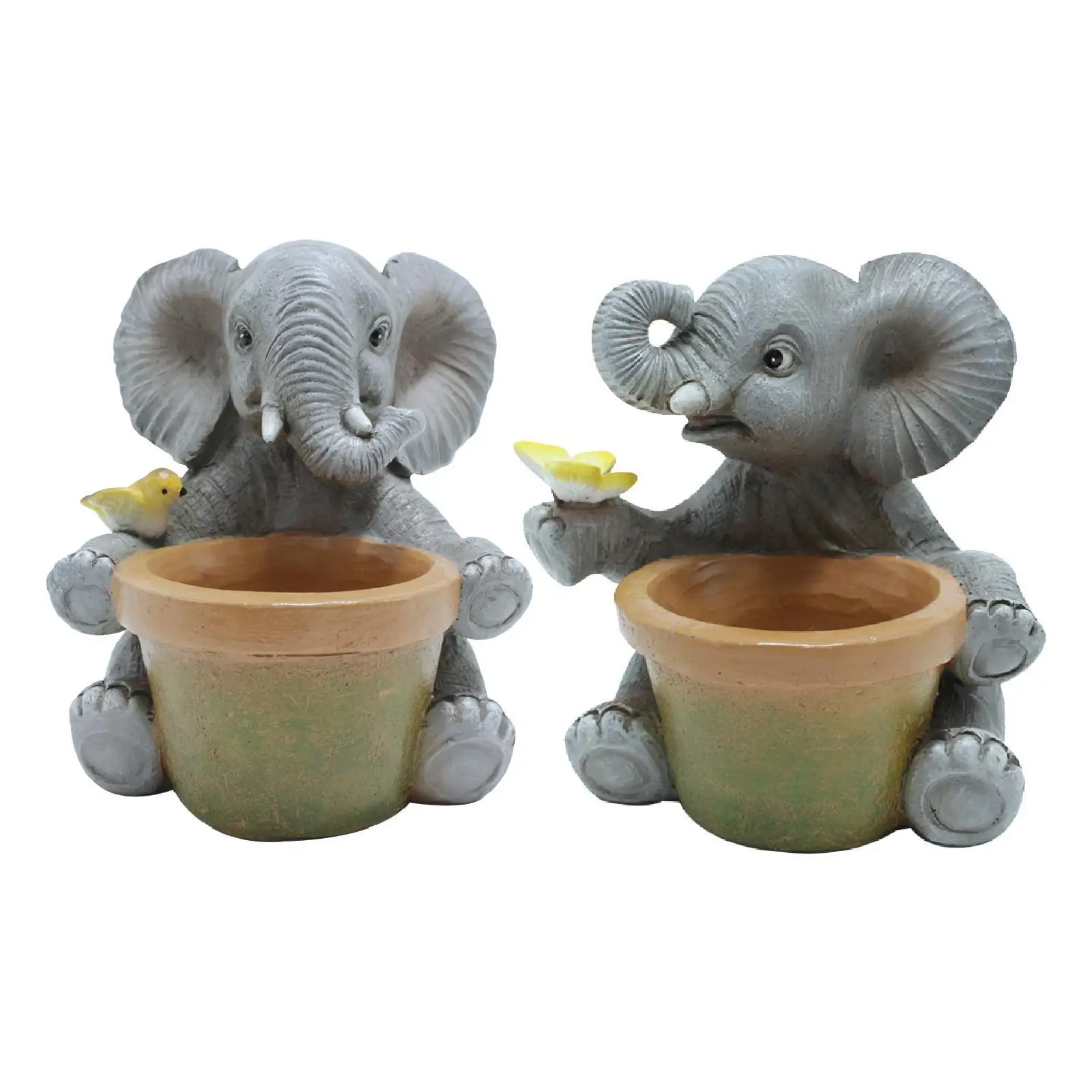 https://ae01.alicdn.com/kf/S0cdf2d428b68458ca01b65646ce549ddv.jpg Garden Elephant Statue Planter Plant Pot for Porch Office Indoor/Outdoor