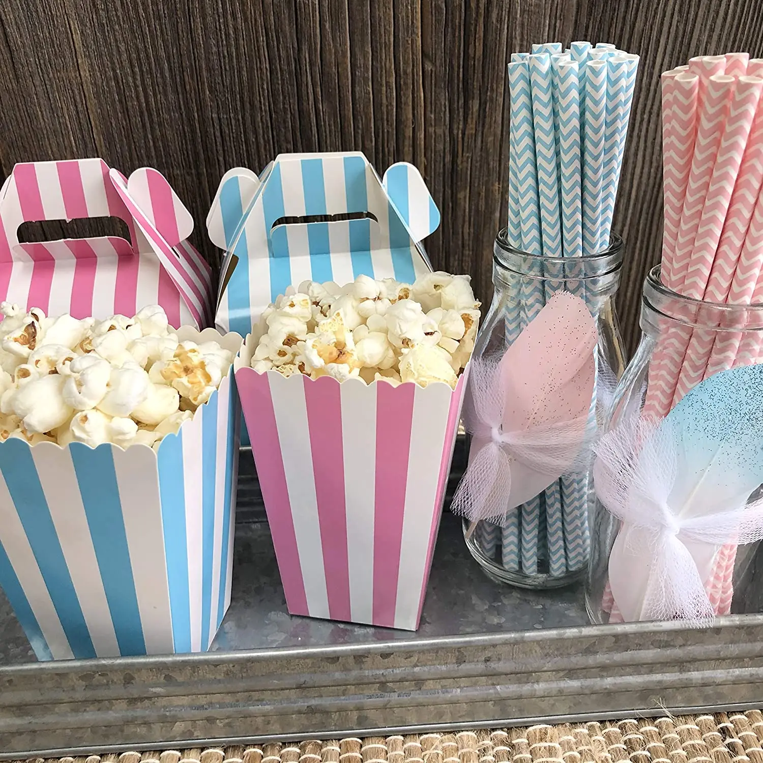 12 Teile/los Popcorn Box/Tasse Solide Rosa Thema Party Dekoration Für kinder Alles Gute Zum Geburtstag Weihnachten Hochzeit Party Baby Dusche liefert – Detail 5