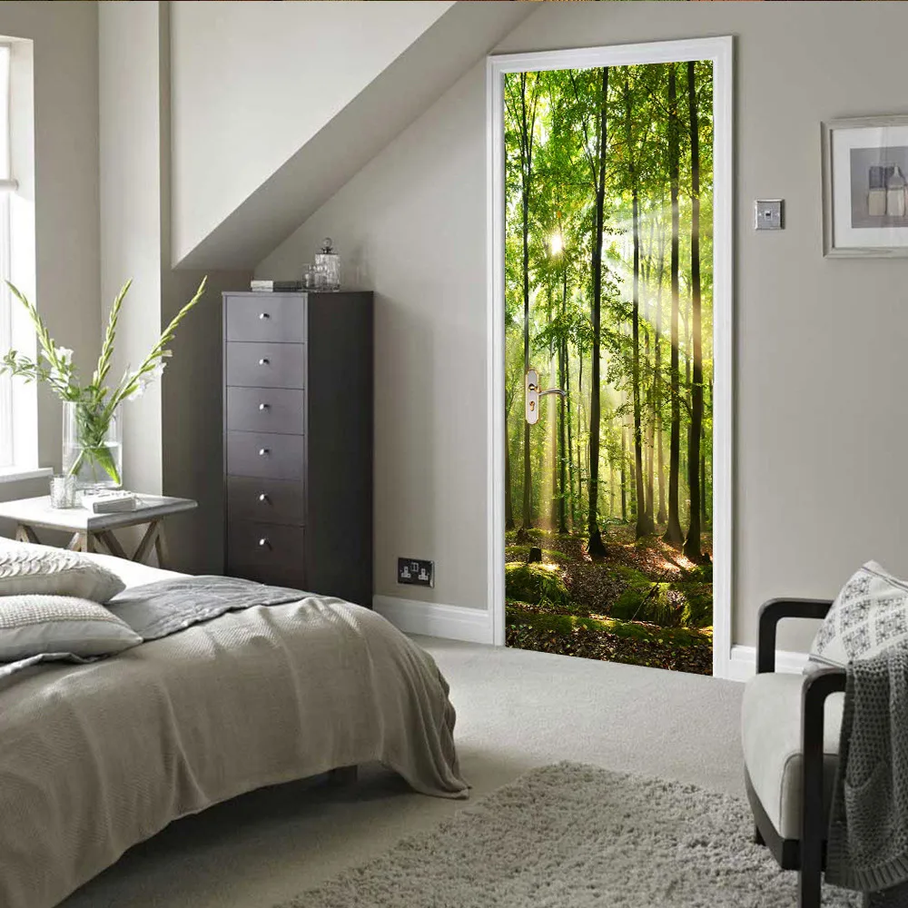 Adesivo 3D Per Porta Con Paesaggio Mare E Cielo – Carta Da Parati Autoadesiva In PVC, Rimovibile, 95x215 Cm, Effetto Murale Fotografico
