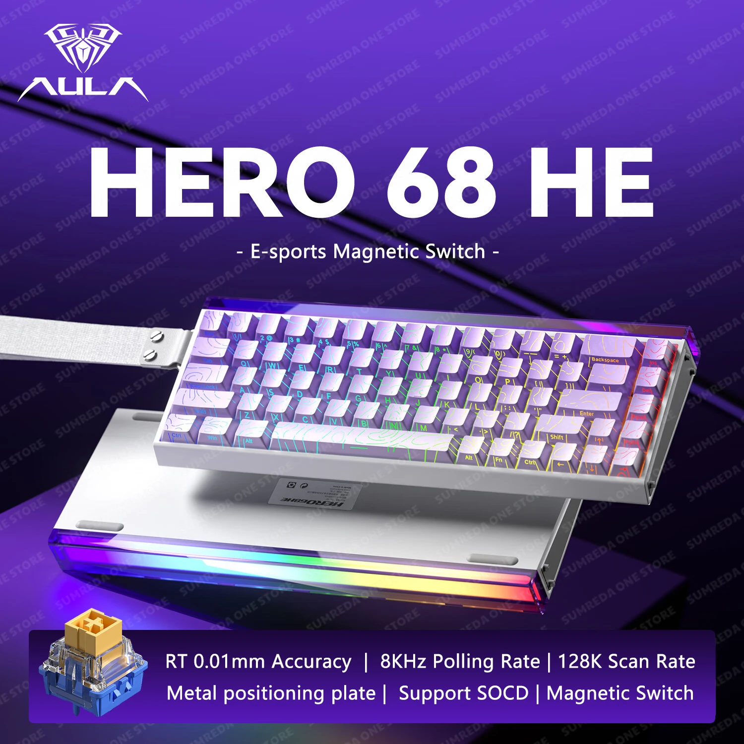 Aula Hero 68he ミニ 60he Hero 84he ゲーミング磁気メカニカル