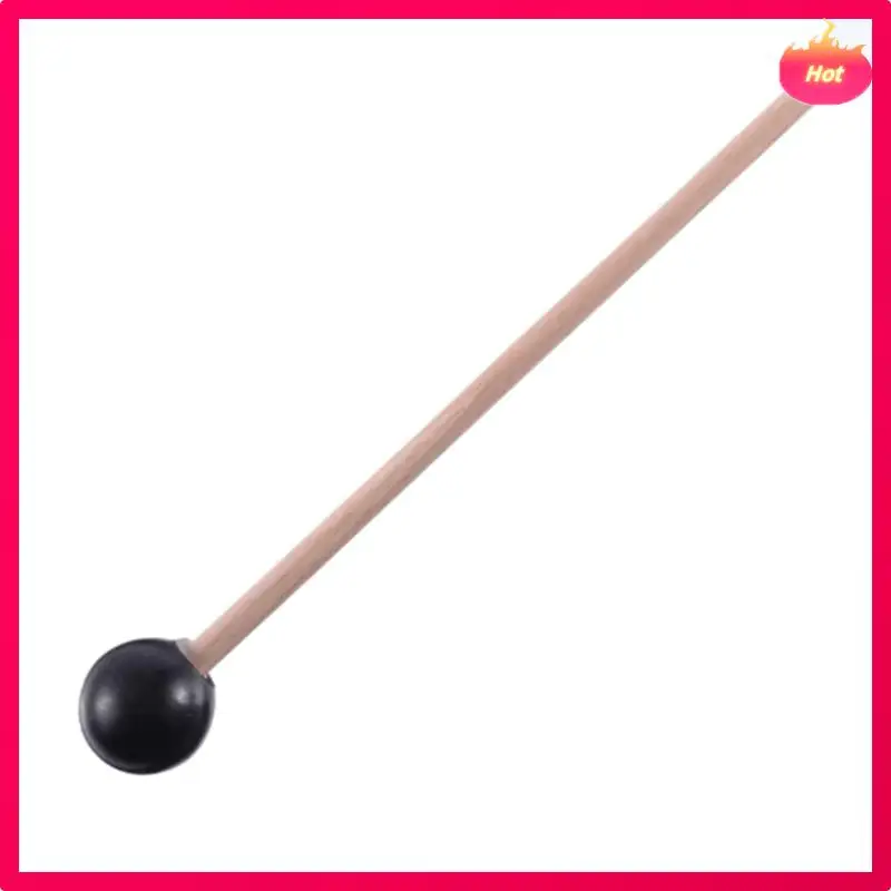 Multi 12Pcs Soft Rubber Head Sticks Wood Handle Bell Mallets For Glockenspiel Xylophone Bell Music Instruments Parts Black
