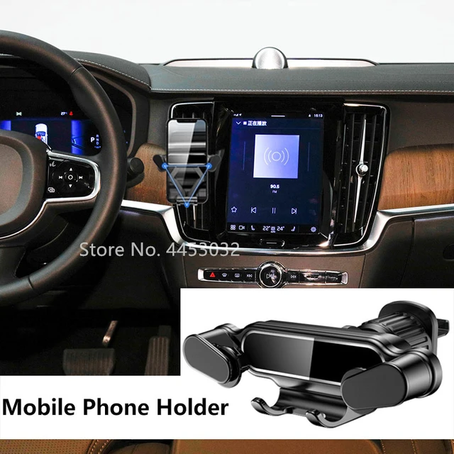 Schwerkraft Auto Telefon Halter Für Volvo XC60 S90 V90 XC90 XC40 Air Vent  Clip Montieren Mobile Handy Stehen GPS unterstützung Zubehör - AliExpress