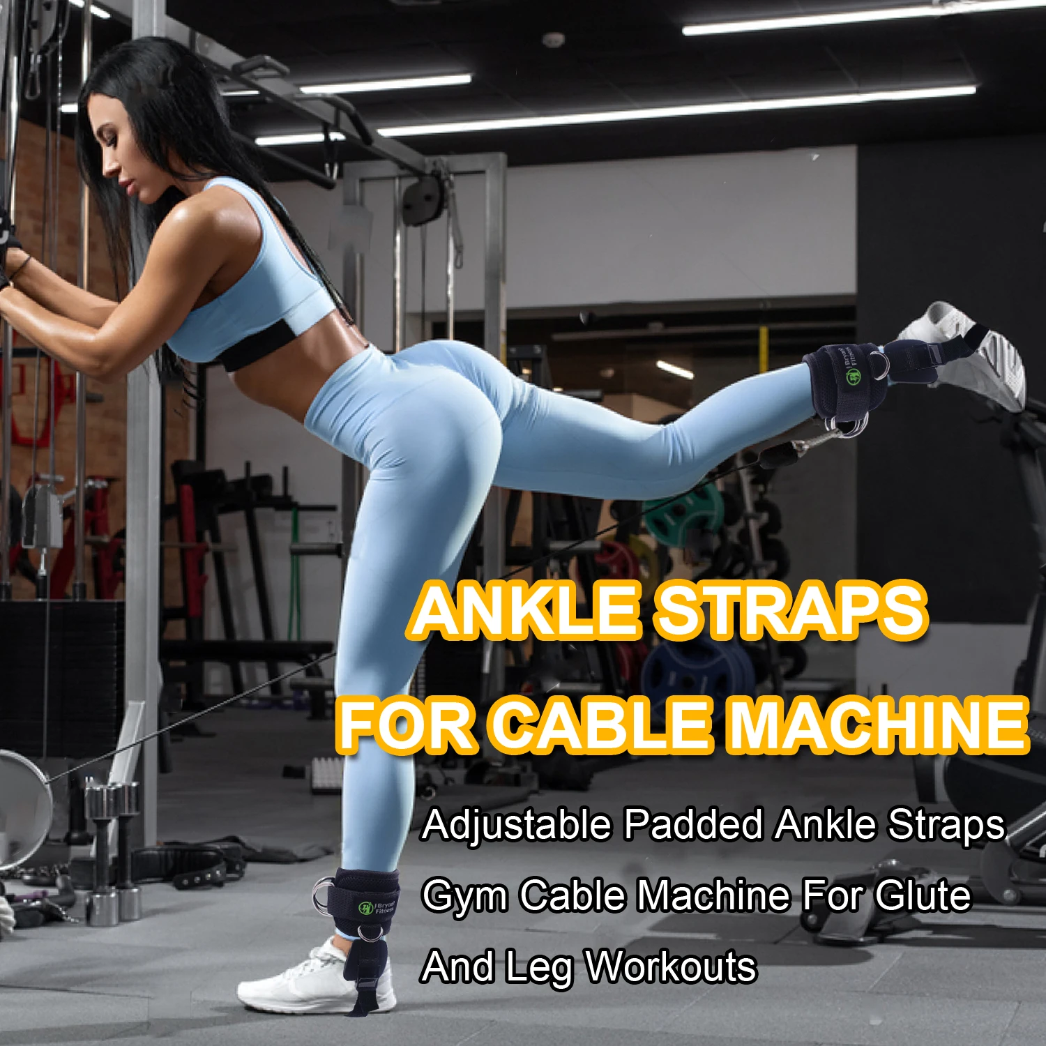 Upgraded Ankle Straps Adjustable Strap for Cable Machines 4 D-rings Ankle Cuffs Booty Building Workout Trainer 1 Pair ankle straps fitness ankle straps