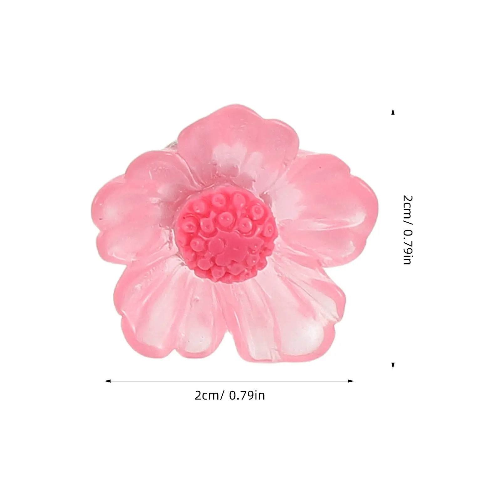 10개 꽃 모양 푸시핀, 창의적인 꽃무늬 압정, 사무실, 가정, 코르크보드용 장식, 투명 레진 귀여운 장 압정