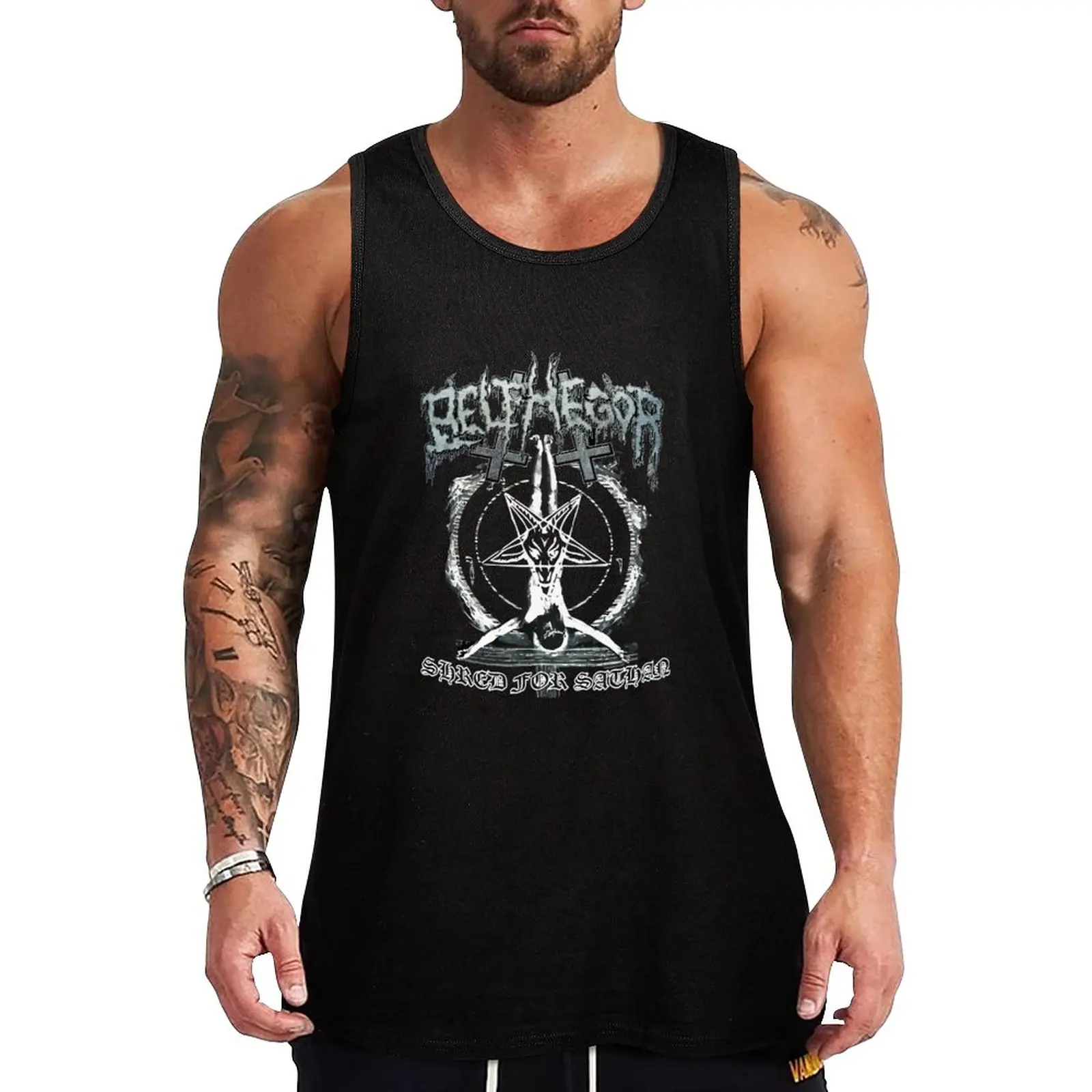 

New Belphegor Shred for Sathan T-Shirt Tank Top Men's t-shirt basketball Men's fitness t-shirt vest men