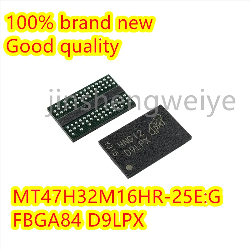 

1-10PCS MT47H32M16HR-25E: G MT47H32M16HR screen printed D9LPX 32MX16 bit DDR2 chip 100% brand new in stock