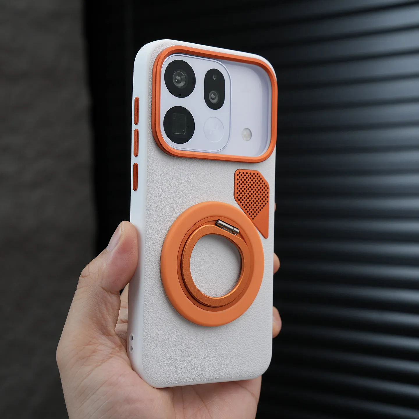 Luxury Armor Heat Dissipation Leather Case with Magnetic Shockproof Cover