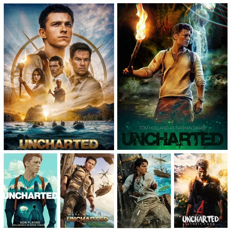 Uncharted Movie Tom Holland Diamond Painting Wall Art Cross