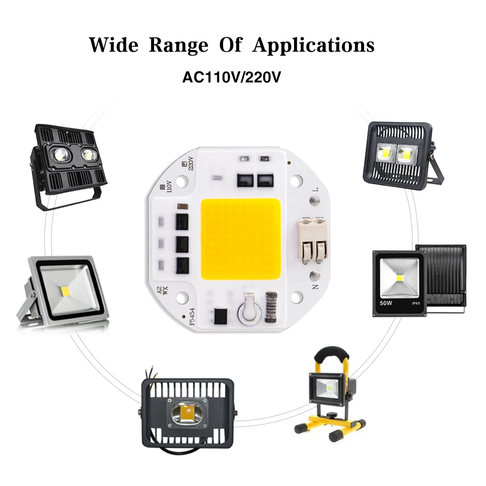 LED Grow Light Grow Light 5PCS Grow light 100W 70W 50W NO Driver COB LED Chip for Spotlight Floodlight 220V 110V Integrated Light Beads Aluminum